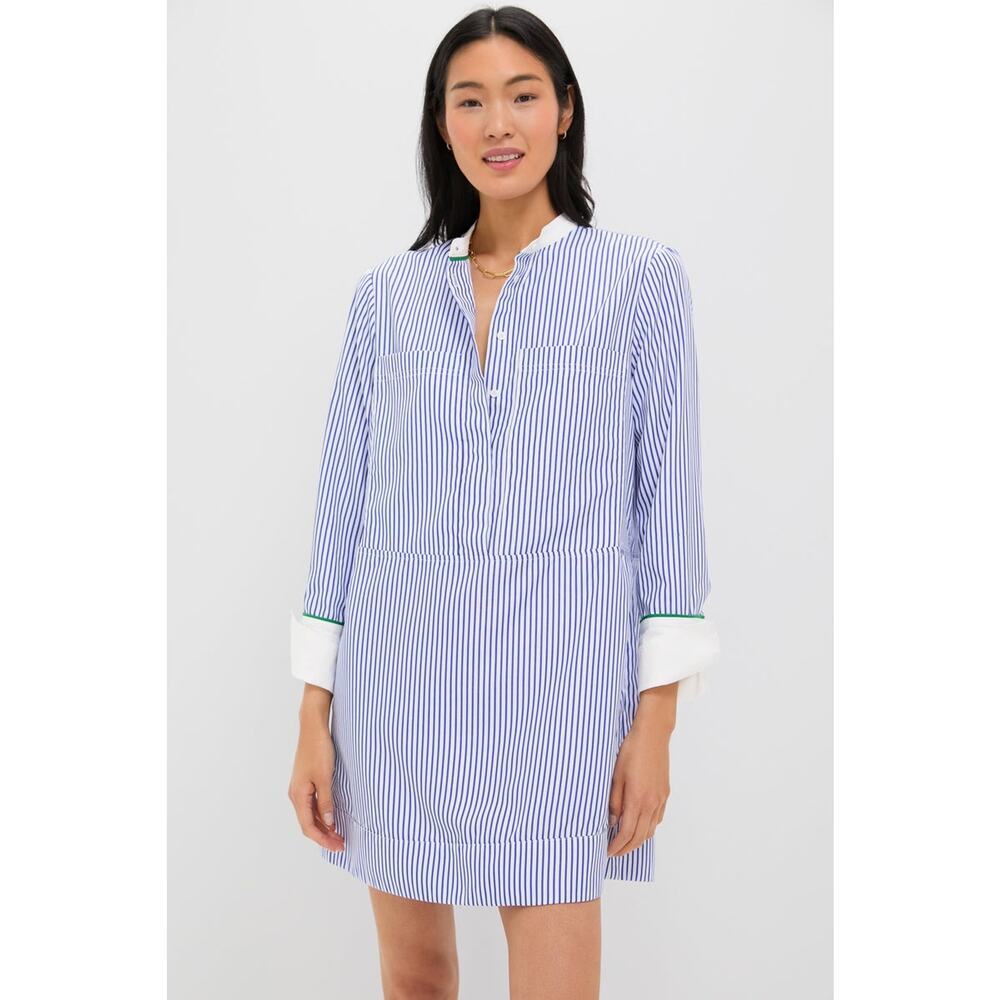 POMANDER PLACE Blue Stripe Rohan Shirt Dress Size XXXL NWT Retail $128
